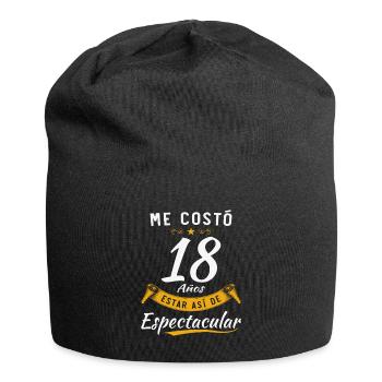 Ich habe 18 Jahre gebraucht, um so spektakulär zu sein - Jersey-Beanie - Schwarz - Vorne
