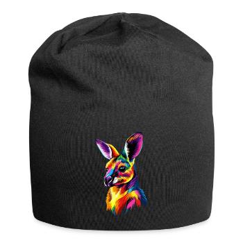 Wallaby Australie Outback Kangourou doux sauvage - Bonnet en jersey - noir - Devant
