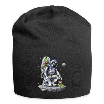 Weltraumastronaut Botaniker - Jersey-Beanie - Schwarz - Vorne