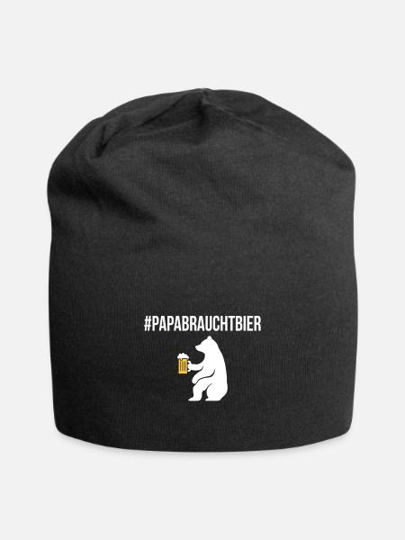 Bierfan PAPABRAUCHTBIER Lustiges - Jersey-Beanie - Schwarz