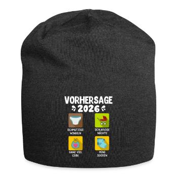 Bald Mama VORHERSAGE 2026 Lustiges - Jersey-Beanie - Anthrazit - Vorne