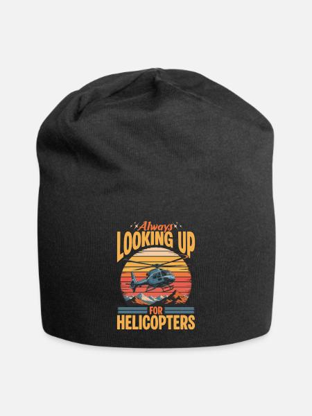 Helicopter funny Pilot - Jersey-Beanie - Schwarz