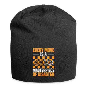 Chess Player Chess Moves Design Chess Pieces - Jersey Beanie - black - Front