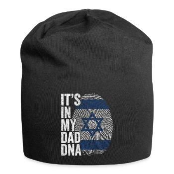 Israel Flag Imprint Israeli Dad - Jersey Beanie - black - Front