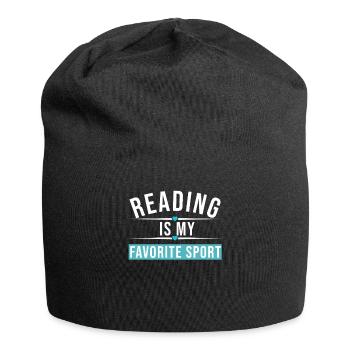 La lecture est mon design sportif préféré - Bonnet en jersey - noir - Devant