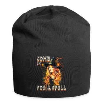 Gruselige Pin-up-hexe Halloween - Jersey-Beanie - Schwarz - Vorne