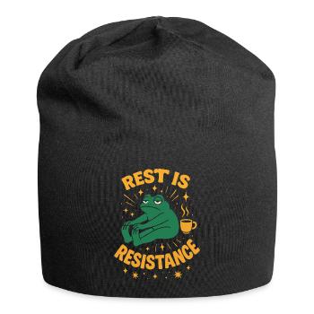 Calmness is resistance mindfulness affirmation - Jersey Beanie - black - Front