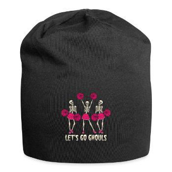 Squelettes humoristiques avec pompons et jupe - Bonnet en jersey - noir - Devant
