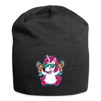 Unicorn Cocktail Booze Party Celebrations Vacation Bachelor Party - Jersey Beanie - black - Front