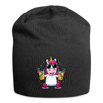 Unicorn Cocktail Booze Party Celebrations Vacation Bachelor Party - Jersey Beanie - black - Front