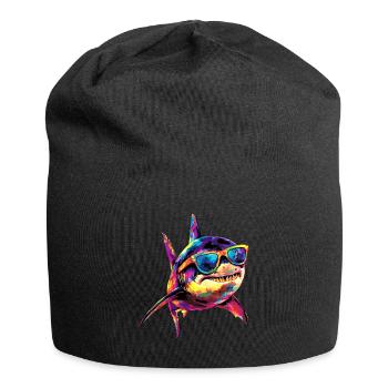 requin requin tigre requin plongeur requins mignons grand requin blanc - Bonnet en jersey - noir - Devant