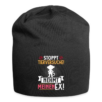 Animal welfare STOP ANIMAL TESTING TAKE MY EX - Jersey Beanie - black - Front