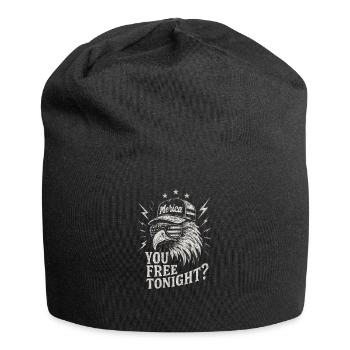 Tu es libre ce soir, Eagle, 4 juillet - Bonnet en jersey - noir - Devant