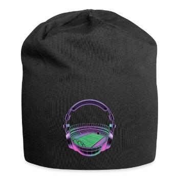 Headphones Stadium Design - Jersey-Beanie - Schwarz - Vorne