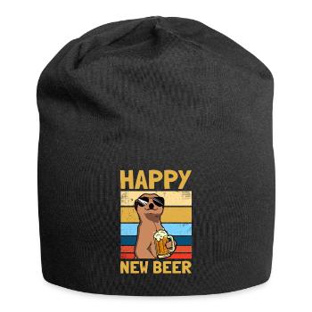 Happy new beer beer drinker New Year's Eve beer - Jersey Beanie - black - Front