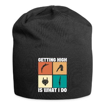 Kunstspringen Turmspringer Sprungbrett - Jersey-Beanie - Schwarz - Vorne