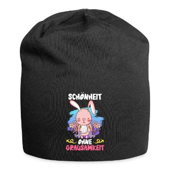 Tierwohl SCHÖNHEIT OHNE GRAUSAMKEIT LUSTIG - Jersey-Beanie - Schwarz - Vorne