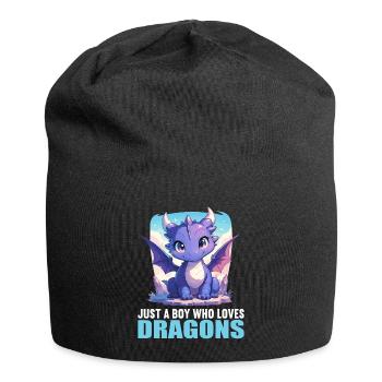 Drachen Drache - Jersey-Beanie - Schwarz - Vorne