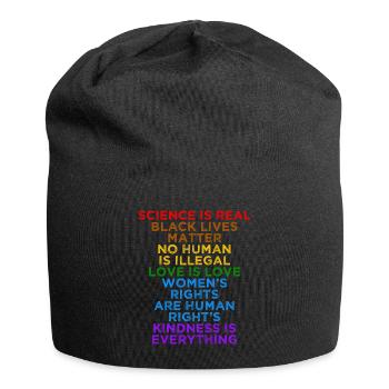 Soziale Gerechtigkeit Liebe Gleichheit Menschenrechte - Jersey-Beanie - Schwarz - Vorne