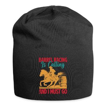 Barrel Racing Call-to-Action-Design - Jersey-Beanie - Schwarz - Vorne