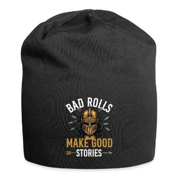 Bad Rolls Make Good Stories RPG Campaign Humor - Jersey Beanie - black - Front