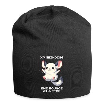 EP grind – Sprung für Sprung | Chinchilla - Jersey-Beanie - Schwarz - Vorne