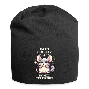 Capacité principale : Téléportation panique | Chinchilla - Bonnet en jersey - noir - Devant