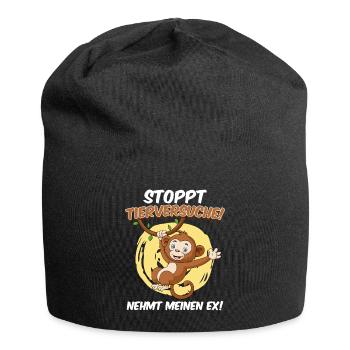 Animal welfare STOP ANIMAL TESTING TAKE MY EX - Jersey Beanie - black - Front