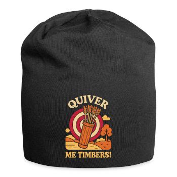 Quiver Me Timbers Funny Bogenschütze Bogenschießen - Jersey-Beanie - Schwarz - Vorne