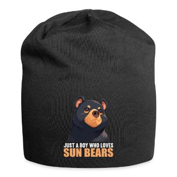 Sun Bear Malaienbär - Jersey-Beanie - Schwarz - Vorne