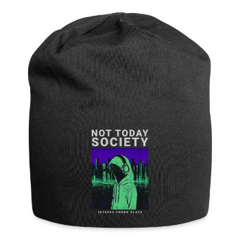 Not Today Society Phonk Music Aesthetic Edgy - Jersey Beanie - black - Front