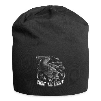 Wels, Waller, Welsangeln, Poisson-chat, Combattre la nuit - Bonnet en jersey - noir - Devant