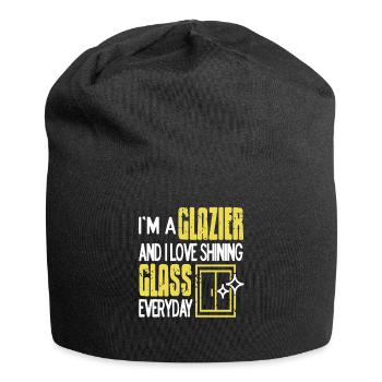 I Love Shining Glass Everyday Glazier Pride Humor - Jersey-Beanie - Schwarz - Vorne