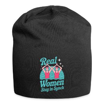 Synchronschwimmen Kunstschwimmen Wassersport - Jersey-Beanie - Schwarz - Vorne