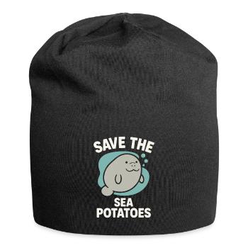 Manatee enthusiast sea beef lover salad love - Jersey Beanie - black - Front