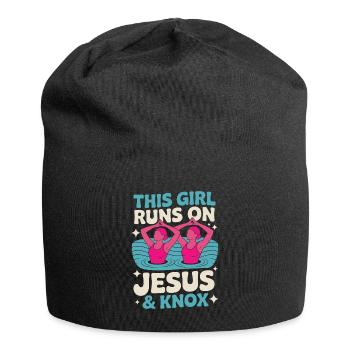 Synchronschwimmen Kunstschwimmen Wassersport - Jersey-Beanie - Schwarz - Vorne