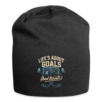 Ich bin nicht zum Reden hier - Jersey-Beanie - Schwarz - Vorne