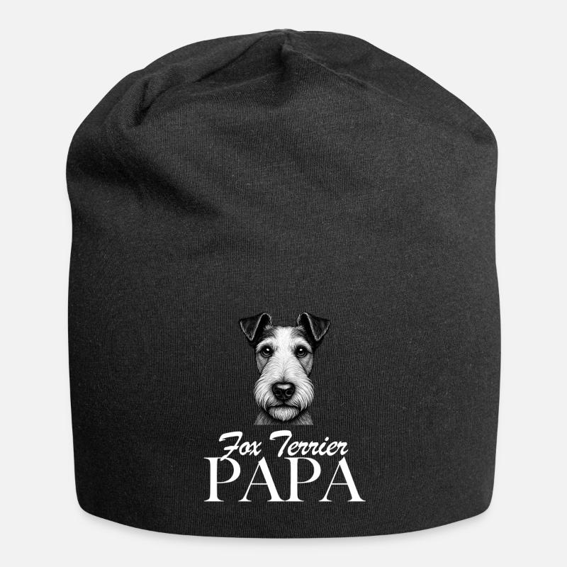 Fox Terrier Dad - Jersey Beanie - black