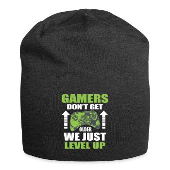 Gamer Level Up Motivational Design - Jersey Beanie - charcoal grey - Front