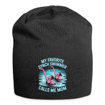 Synchronschwimmen Kunstschwimmen Wassersport - Jersey-Beanie - Schwarz - Vorne