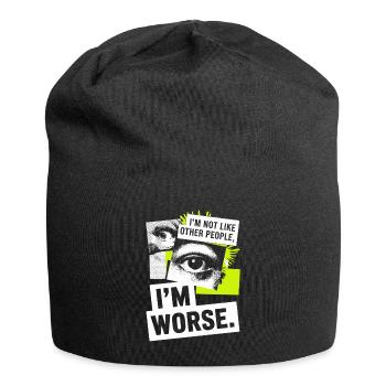 Je ne suis pas comme les autres, je suis pire Frech Gothic - Bonnet en jersey - noir - Devant