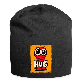 Kleines süßes Monster mit großen Augen - Jersey-Beanie - Schwarz - Vorne