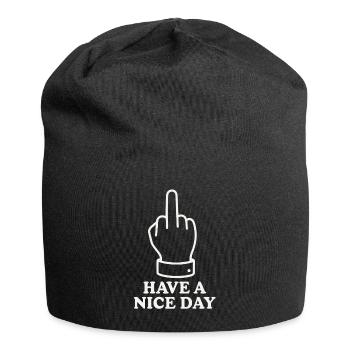 Have A Nice Day - Jersey Beanie - black - Front