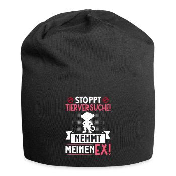Animal welfare STOP ANIMAL TESTING TAKE MY EX - Jersey Beanie - black - Front