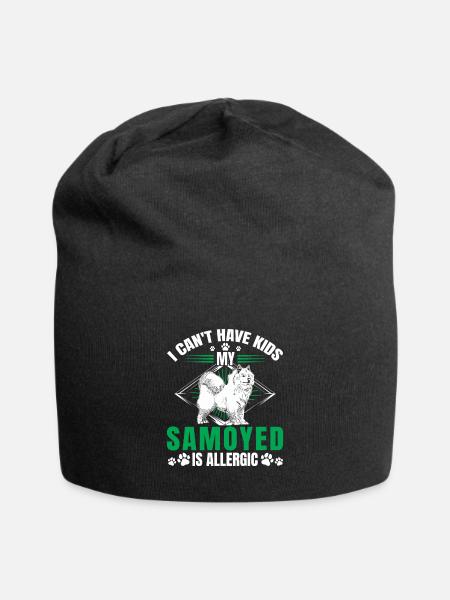 Samojede ist allergisch Schlittenhund - Jersey-Beanie - Schwarz