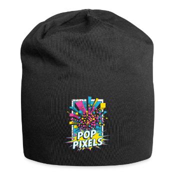 Pop Pixels Pop Culture Retro Video Game - Jersey Beanie - black - Front