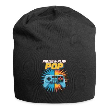 Pause & Play Pop Pop Culture Retro Video Game - Jersey Beanie - black - Front