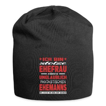 Ehefrau Geschenk Ehemann Partnerin Frauen - Jersey-Beanie - Schwarz - Vorne