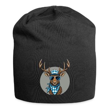 Alpen Hirsch Servus Hirschgeantler Tracht Oktober - Jersey Beanie - black - Front