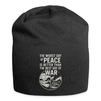 The Worst Day of Peace Quote Art - Jersey Beanie - black - Front